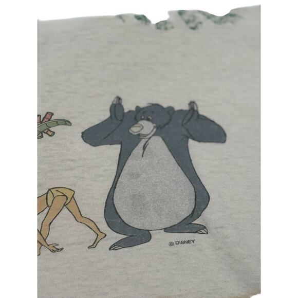 Vintage 90s Disney Jungle Book T-Shirt XL Single Stitch AOP Tropical Graphic - Picture 5 of 6